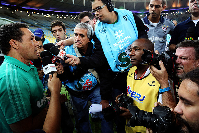 Vanderlei Luxemburgo concede entrevista antes do incio de Fluminense x Cruzeiro, pelo Campeonato Brasileiro