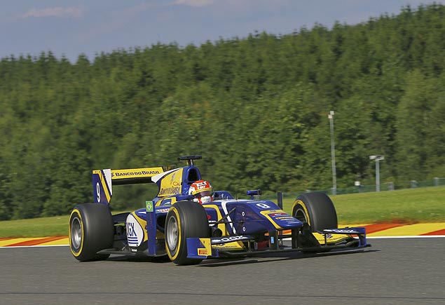 O piloto brasileiro Felipe Nasr durante prova da GP2 na Blgica