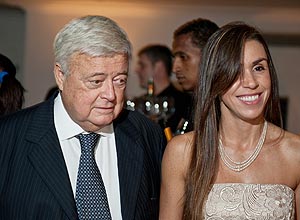 El presidente de la CBF Ricardo Teixeira y su esposa Ana Carolina Wigand 