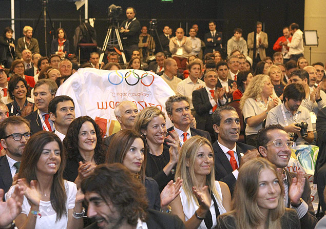 Comitiva espanhola durante apresentao de Madri para ser sede dos Jogos-2020