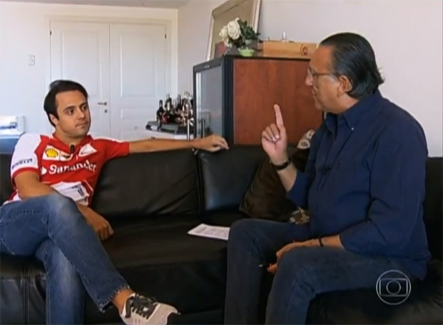 Massa concede entrevista a Galvão Bueno no "Esporte Espetacular"
