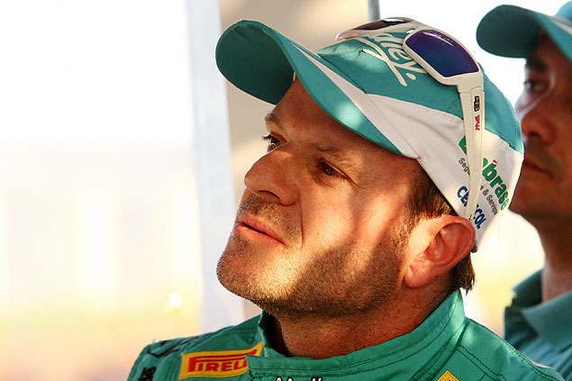 O piloto Rubens Barrichello, que disputa atualmente o campeonato da Stock Car