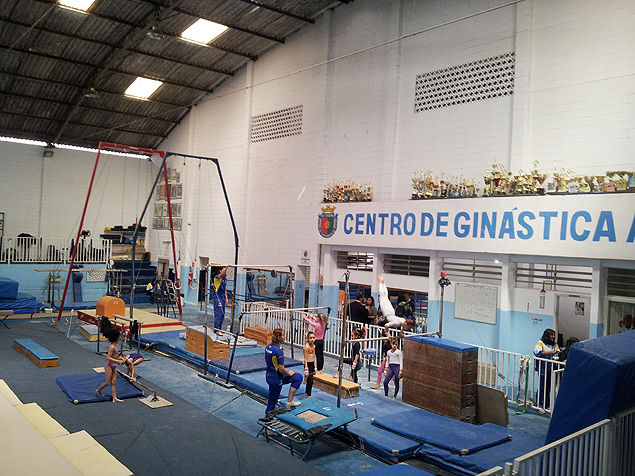 Ginsio onde o ginasta Arthur Zanetti treina atualmente em So Caetano do Sul (SP)