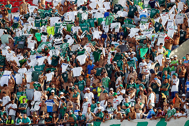 Torcedores do Palmeiras durante uma partida do clube