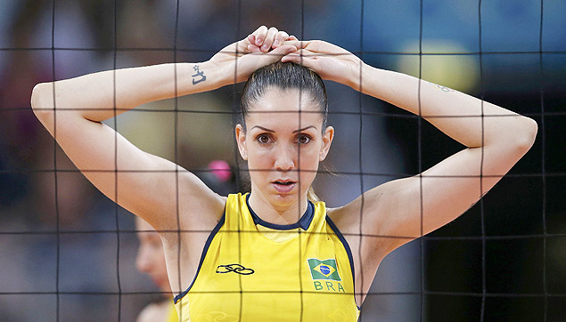A meio-de-rede Thaisa, que pediu dispensa da seleção brasileira de vôlei