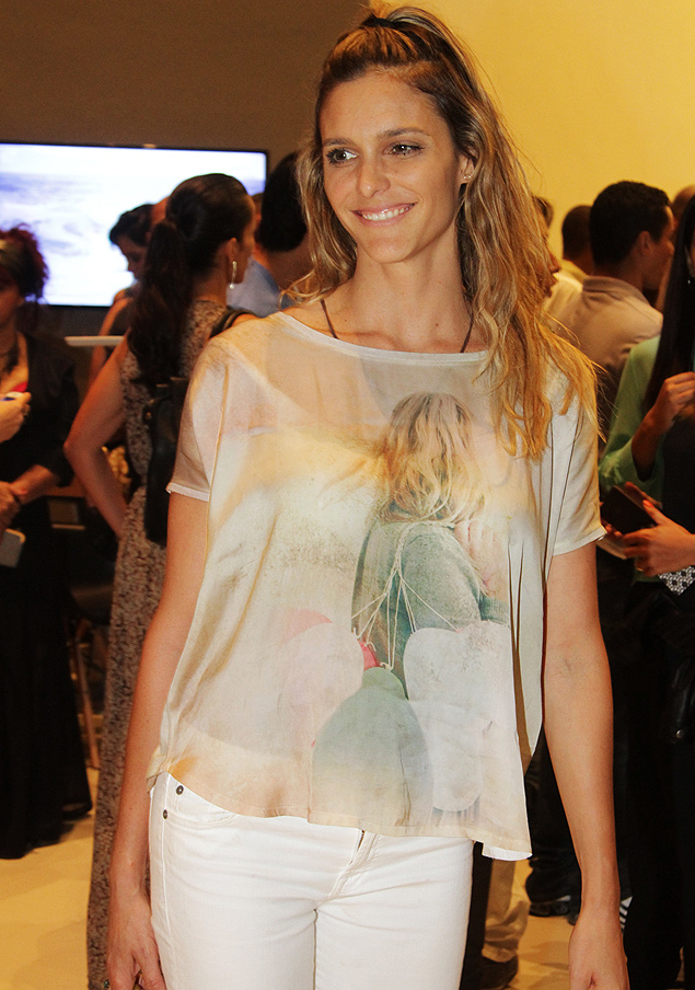 A atriz Fernanda Lima, da TV Globo, no Rio de Janeiro