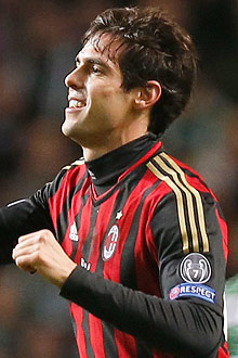 Kak comemora gol do Milan