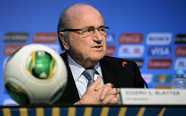 Joseph Blatter, durante entrevista na Costa do Saupe, em dezembro