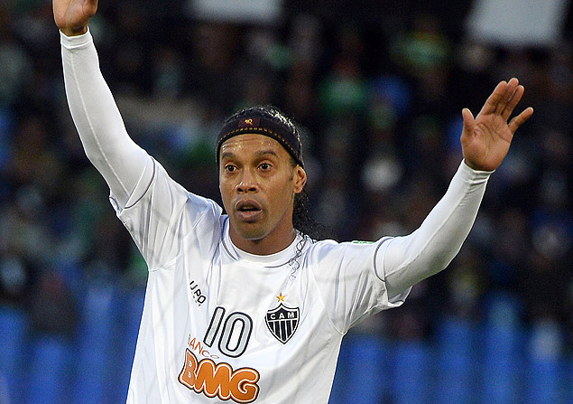 O meia Ronaldinho durante uma partida do Atltico-MG no Mundial de Clubes
