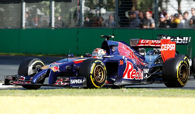 O russo Daniil Kvyat, da Toro Rosso, durante o GP da Austrlia 