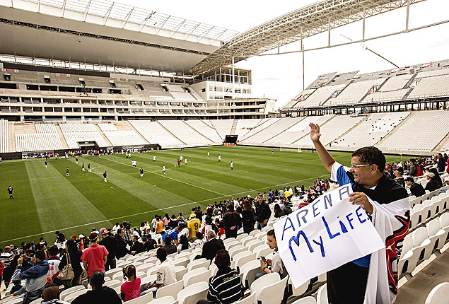 The Arena Corinthians in So Paulo hosted the first match on the same field that will host the World Cup opener