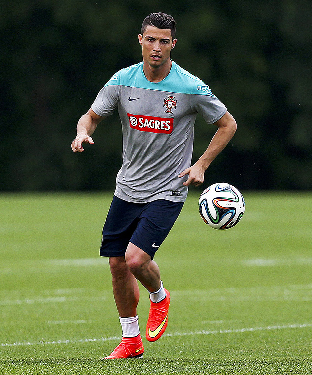 Cristiano Ronaldo, de Portugal, treina em Nova York 