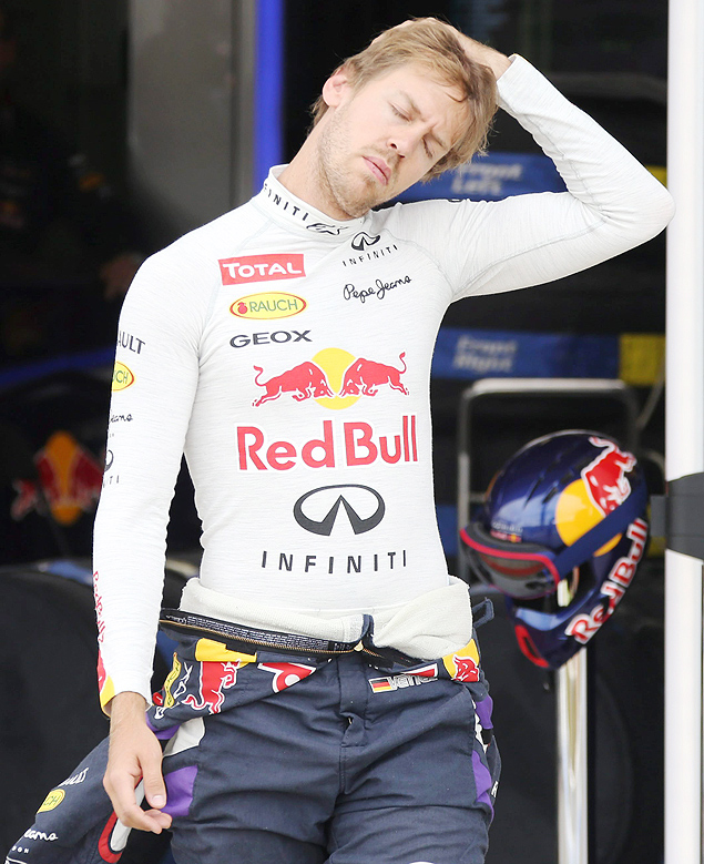 O piloto alemo Sebastian Vettel, da Red Bull, no circuito de Silverstone, na Inglaterra