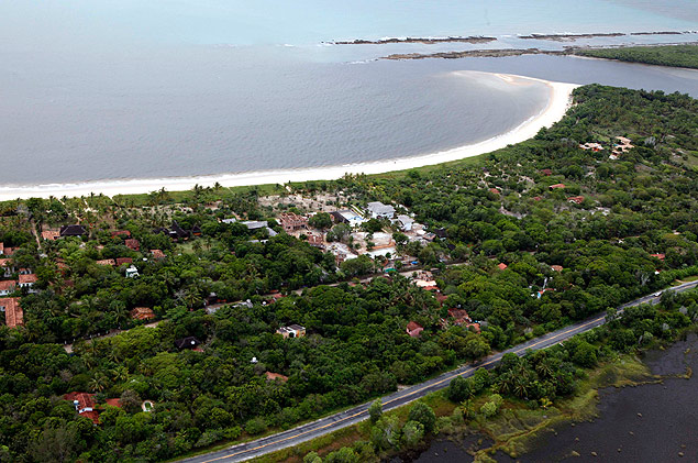 Vista area do resort Campo Bahia