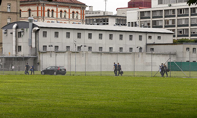 Vista da priso de Zurique, onde suspeito foi encontrado morto