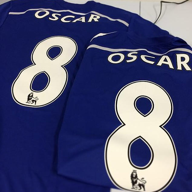 Oscar posta em sua conta no Instagram o seu novo nmero no Chelsea