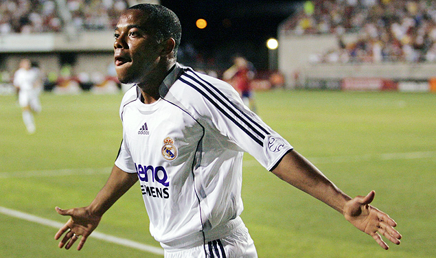 Robinho, ento no Real Madrid, um dos 8 jogadores convocados e que disputaram a Copa de 2006