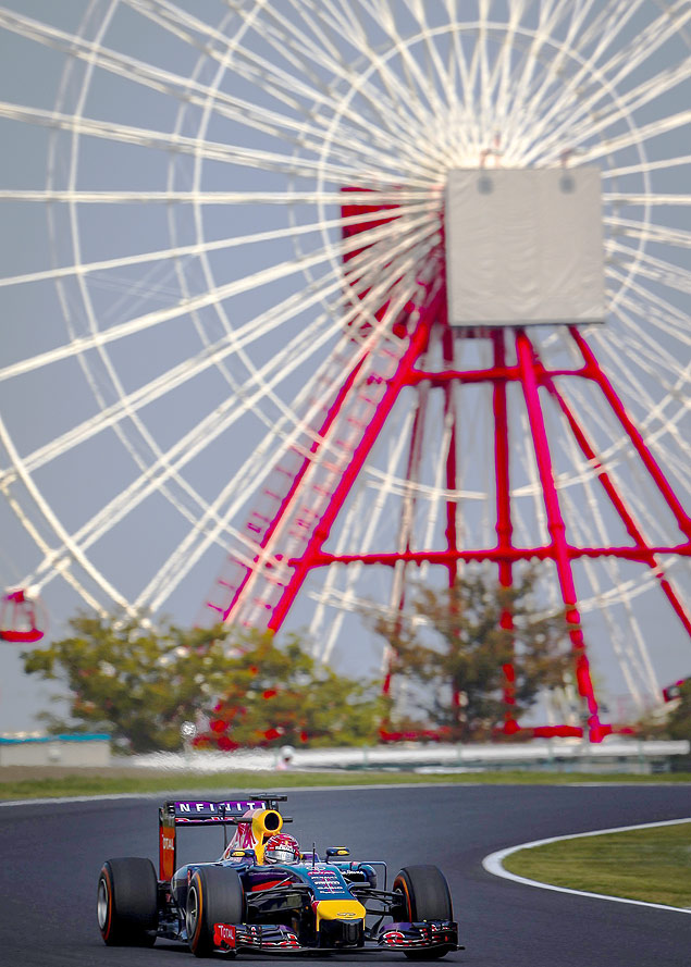Vettel na primeira sesso de treinos livres do GP do Japo