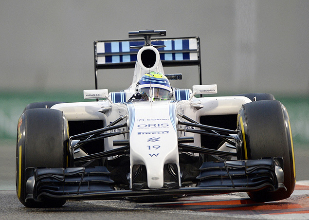 Felipe Massa pilotando carro da Willians em Abu Dhabi