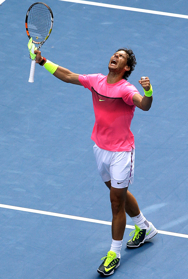 Rafael Nadal celebra a vaga nas quartas. Espanhol briga pelo bicampeonato