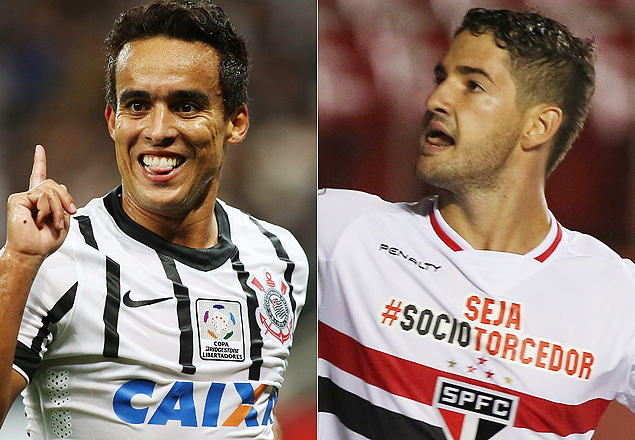 Jadson, do Corinthians, e Pato, do So Paulo