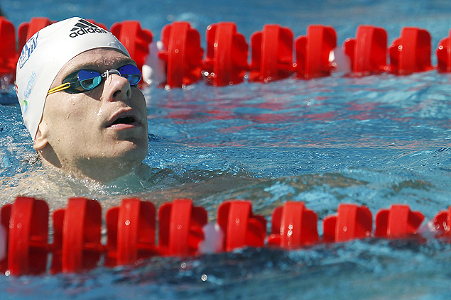O nadador Cesar Cielo durante prova no Trofu Maria Lenk