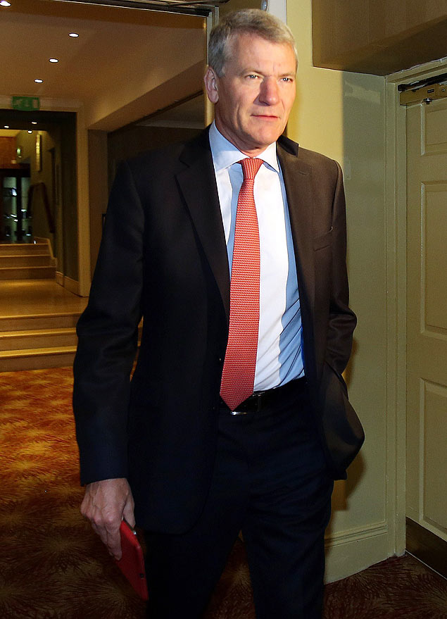 O ex-vice-presidente da Fifa David Gill, durante evento em fevereiro