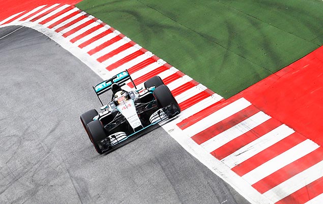 A Mercedes do piloto britnico Lewis Hamilton no GP da ustria