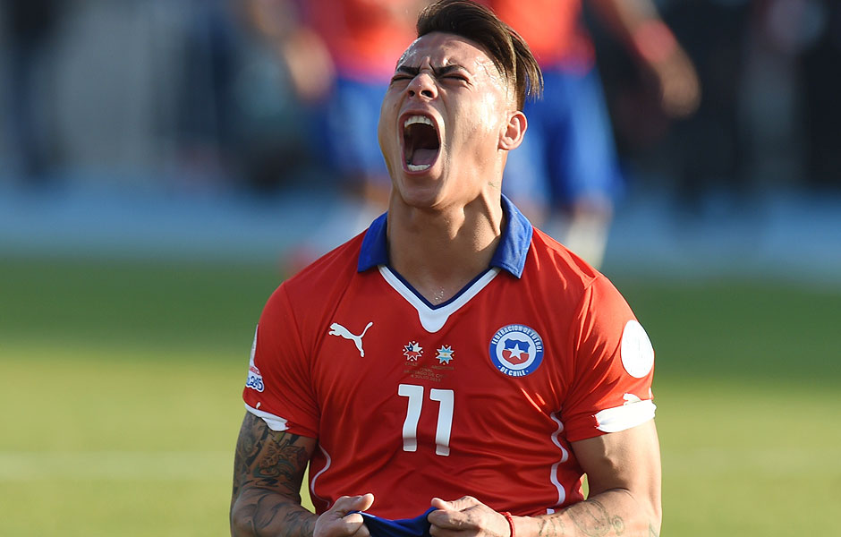 Com quatro gols, Vargas foi o artilheiro da Copa Amrica ao lado de Paolo Guerreiro, do Peru