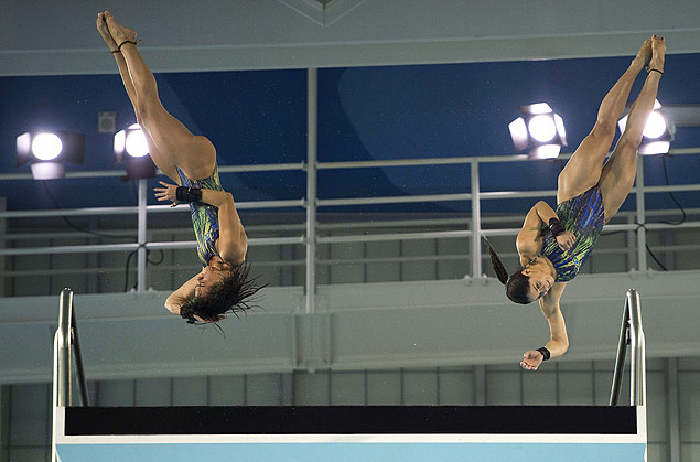 As atletas brasileiras Ingrid De Oliveira e Giovanna Pedroso no Pan de Toronto