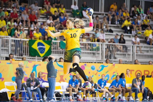 TORONTO - CANADA - 15.07.2015 - Partida entre Brasil x Porto Rico pelo handebol feminino nos Jogos Pan Americanos de Toronto no Canada. (Foto: Danilo Verpa/Folhapress, ESPORTE)