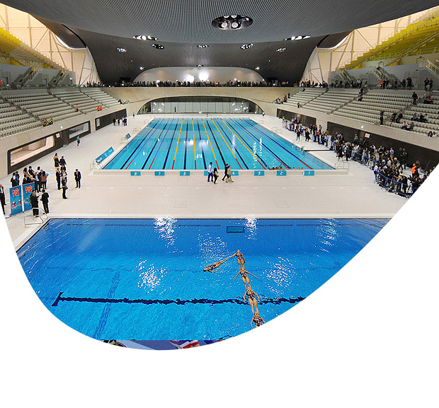 Centro aqutico da Olimpada de 2012 foi inaugurado a um ano dos Jogos
