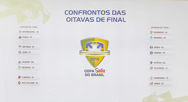 Confira a tabela dos jogos das oitavas de final da Copa do Brasil