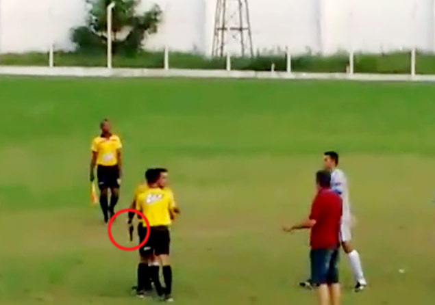 Em Brumadinho, rbitro saca arma durante discusso em partida de futebol