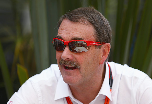 MEXICO CITY, MEXICO - OCTOBER 29: Former F1 driver Nigel Mansell sits in the paddock during previews to the Formula One Grand Prix of Mexico at Autodromo Hermanos Rodriguez on October 29, 2015 in Mexico City, Mexico. Clive Mason/Getty Images/AFP == FOR NEWSPAPERS, INTERNET, TELCOS & TELEVISION USE ONLY ==