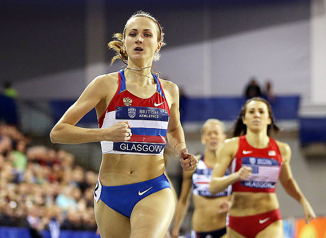 A russa Ekaterina Poistogova, medalhista de bronze na prova dos 800 metros na Olimpada de Londres, em 2012