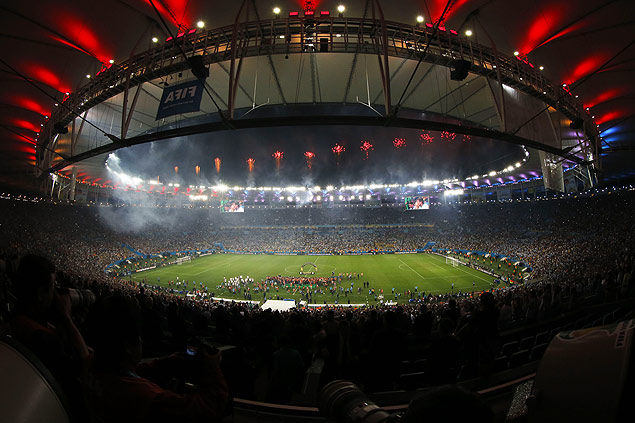 Cerimônia do final da Copra-2014 no estádio do Maracanã, no Rio