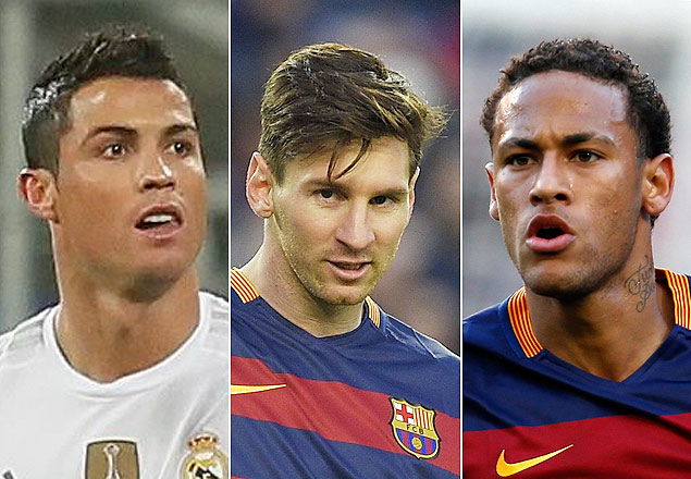Cristiano Ronaldo, Messi e Neymar so os finalistas do prmio Bola de Ouro