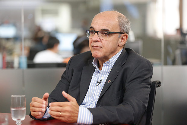 Eduardo Bandeira de Melo, presidente do Flamengo, durante entrevista na Folha
