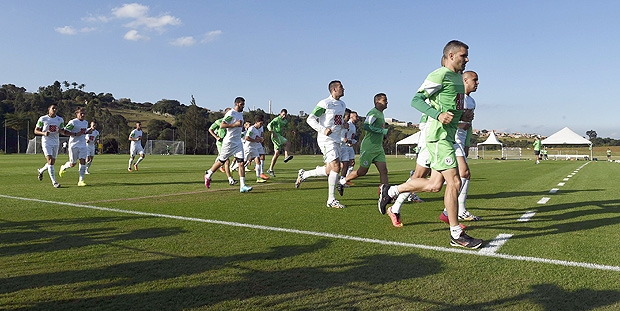Jogadores da Arglia treinaram no centro de treinamento do Atltico Sorocaba durante a Copa do Mundo