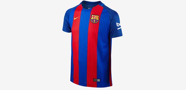 Nova camisa do Barcelona apresenta listras verticais