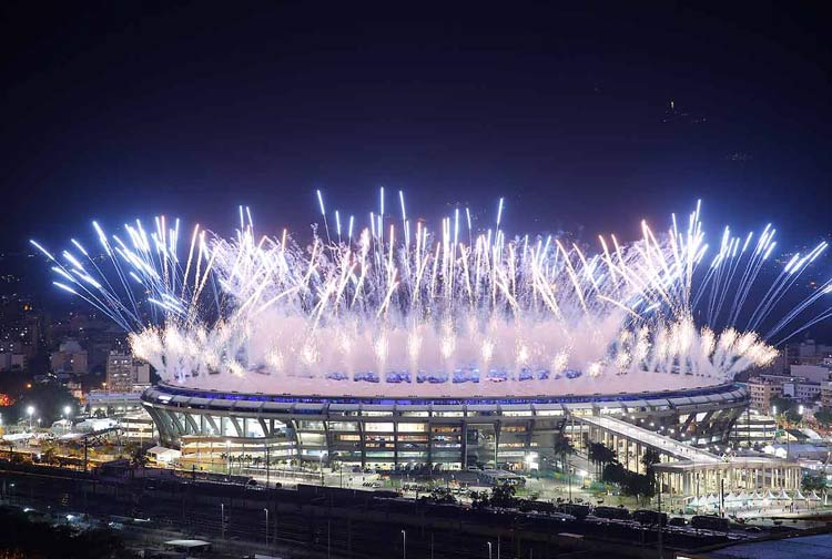 RIO DE JANEIRO, RJ, BRASIL - 05-08-2016: Abertura dos jogos olimpicos Rio 2016, no estadio do Maracana. (Diego Padgurschi / Folhapress - ESPORTE) ***EXCLUSIVO***