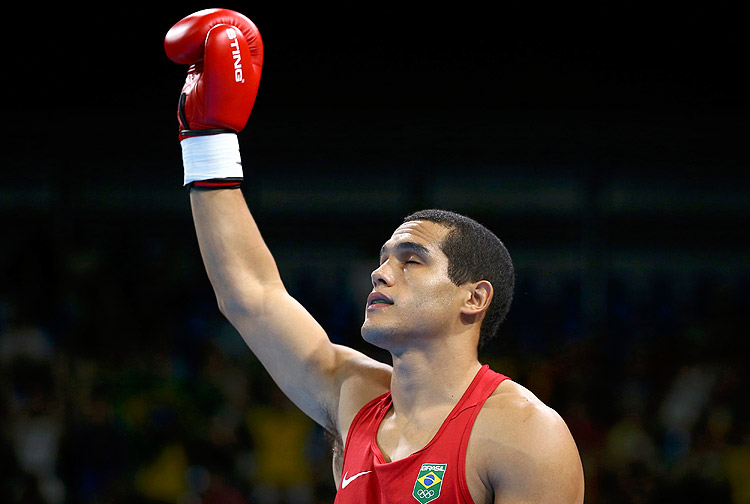 2016 Rio Olympics - Boxing - Preliminary - Men's Light Heavy (81kg) Round of 32 Bout 16 - Riocentro - Pavilion 6 - Rio de Janeiro, Brazil - 06/08/2016. Michel Borges (BRA) of Brazil reacts. REUTERS/Peter Cziborra FOR EDITORIAL USE ONLY. NOT FOR SALE FOR MARKETING OR ADVERTISING CAMPAIGNS. ORG XMIT: OLYDH216