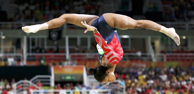 A ginasta americana Gabrielle Douglas, na Rio-2016