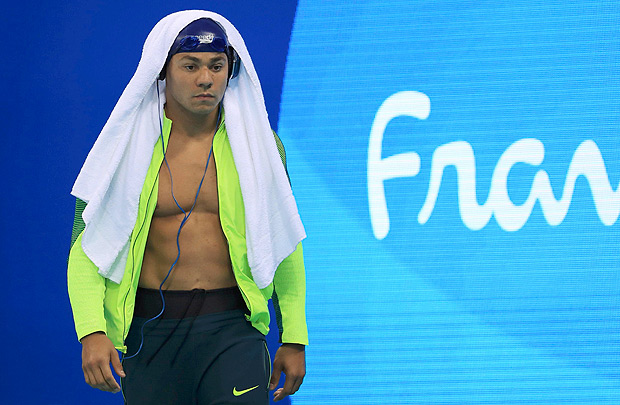 O nadador brasileiro Felipe Frana durante a Rio-2016