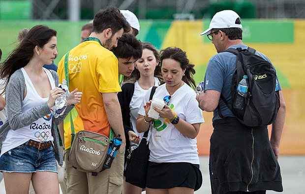 Desorientação dos voluntários no Parque Olímpico