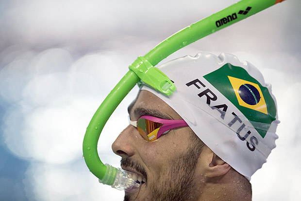 Bruno Fratus durante treino de preparao da seleo brasileira de natao para a Rio-2016