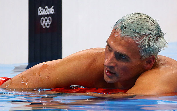 2016 Rio Olympics - Swimming - Final - Men's 200m Individual Medley Final - Olympic Aquatics Stadium - Rio de Janeiro, Brazil - 11/08/2016. Ryan Lochte (USA) of USA reacts. REUTERS/David Gray FOR EDITORIAL USE ONLY. NOT FOR SALE FOR MARKETING OR ADVERTISING CAMPAIGNS. ORG XMIT: OLYTS337