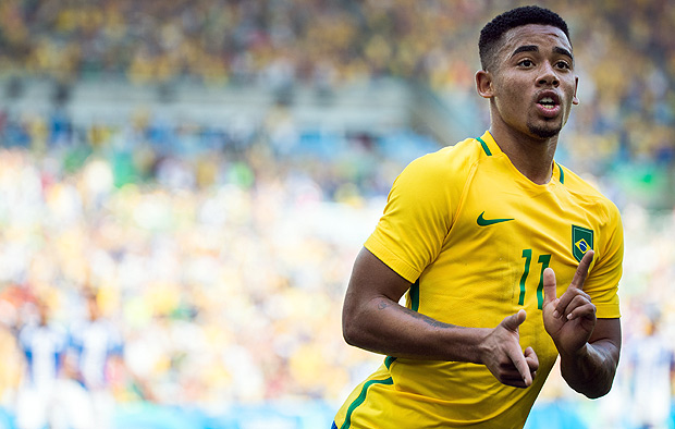 Gabriel Jesus, um dos jogadores que marcou gol no jogo em que o Brasil venceu Honduras por 6 a 0