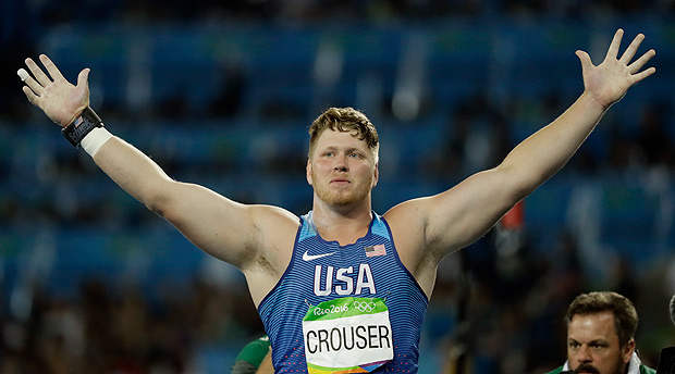 Ryan Crouser, dos Estados Unidos, quebrou o recorde olmpico que resistia desde Seul-1988